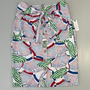 52 Conversations by Anthropologie Beach Umbrella Print Skirt